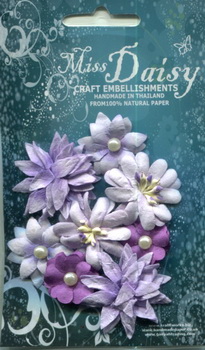 Rustic Flower set, 8 different flower designs , lavender